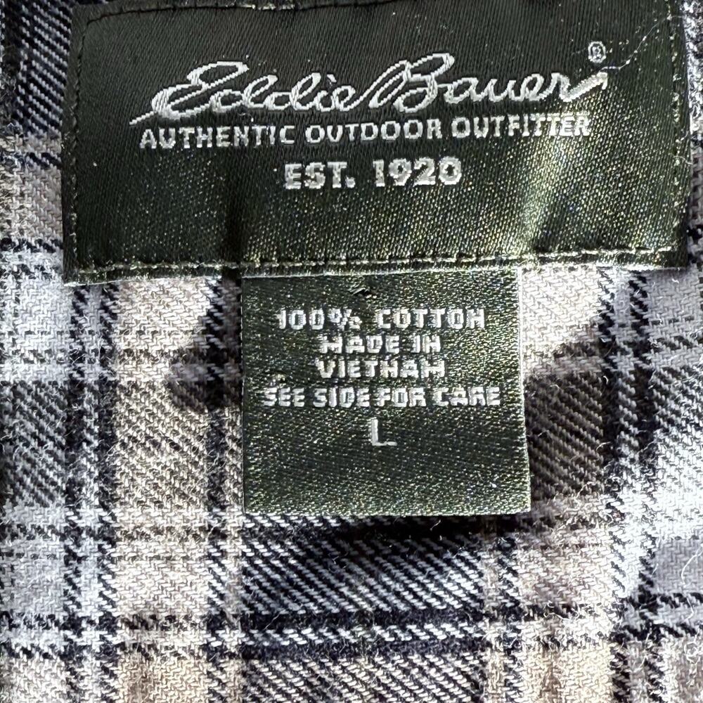 Eddie Bauer Bleached Flannel Shirt XL Grunge Alt DIY Upcycle Art School Indie - Picture 6 of 7